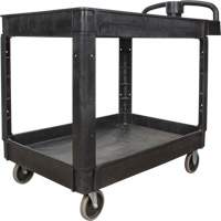Utility Cart, 2 Tiers, 25-5/8" x 33-1/2" x 43-3/4", 550 lbs. Capacity FMT Sales Ltd