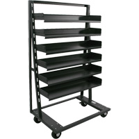 Single-Sided Heavy Duty A-Frame Cart with 6 Trays, 38" x 25" x 63", 2500 lbs. Capacity FMT Sales Ltd