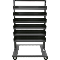 Single-Sided Heavy Duty A-Frame Cart with 6 Trays, 38" x 25" x 63", 2500 lbs. Capacity FMT Sales Ltd
