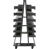 Double-Sided Heavy Duty A-Frame Cart with 12 Trays, 38" x 30" x 63", 2500 lbs. Capacity FMT Sales Ltd