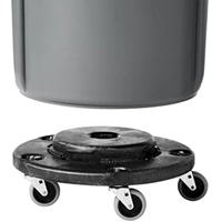 Brute&reg; Dolly, Polyethylene, Black, Fits: 20 - 55 US Gal. FMT Sales Ltd