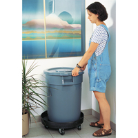 Waste Container Dolly, Polyethylene, Black FMT Sales Ltd