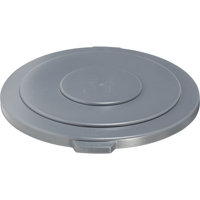 Round Brute&reg; Tops, Flat Lid, Plastic/Polyethylene, Fits Container Size: 26-1/2" Dia. FMT Sales Ltd