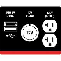G&eacute;n&eacute;ratrice &agrave; onduleur, Surtension 2500 W, Nominale 1800 W, R&eacute;servoir 4,2 L FMT Sales Ltd