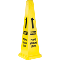 "People Working Above" Traffic Cones, English with Pictogram FMT Sales Ltd
