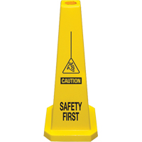 "Safety First" Lamba Traffic Cones, English with Pictogram FMT Sales Ltd