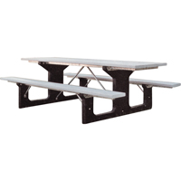 Recycled Plastic Picnic Tables, 6' L x 61-1/2" W, Grey FMT Sales Ltd