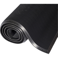 Mat-A-Dor Mat, Rubber, Scraper Type, Finger Tip Style Pattern, 2' x 2-2/3', Black FMT Sales Ltd