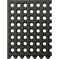 24/Seven&reg; Matting, Rubber, 3' W x 3' L, 5/8" Thick, Black FMT Sales Ltd