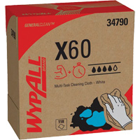 WypAll&reg; X60 Wipers, All-Purpose, 16-3/4" L x 8-3/8" W FMT Sales Ltd