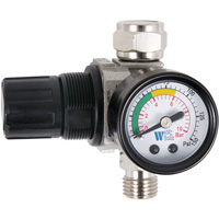 Air Dial Regulator with Gauge for Spray Gun, 1/4" NPT, 135 PSI Max. PSI, Standard FMT Sales Ltd