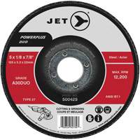 A30DUO POWERPLUS DUO Cutting/Grinding Wheel, 6" x 1/8", 7/8" Arbor, Type 27 FMT Sales Ltd