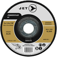 Powerplus NF Grinding Wheel, 5" x 0.25", 1/4" Arbor, Type T27 FMT Sales Ltd