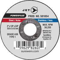 Meule &agrave; tronçonner POWERPLUS A36, 2" x 1/8", Arbre de 3/8", Type 1, 38 200 Tr/min FMT Sales Ltd