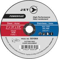 Meule &agrave; tronçonner POWERPLUS, 3" x 1/8", Arbre de 3/8", Type 1, 25 100 Tr/min FMT Sales Ltd