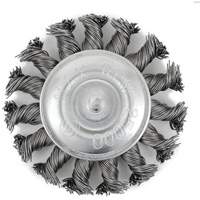Brosse radiale &agrave; fils nou&eacute;s torsad&eacute;s mont&eacute; sur mandrin EKR275-20, 3", Fils ,02", Tige 1/4" FMT Sales Ltd