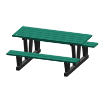 Recycled Plastic Outdoor Picnic Tables, 72" L x 60-5/16" W, Green FMT Sales Ltd