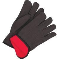 Classic Jersey Gloves, One Size, Black, Red Fleece, Slip-On FMT Sales Ltd