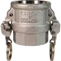 EZ Boss-Lock Cam & Groove Coupler, Stainless Steel, Type D, 1", Female NPT, 250 PSI FMT Sales Ltd