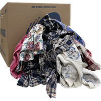 S&eacute;lection de chiffons d'essuyage, Flanelle, M&eacute;lange de couleurs, 20 lb FMT Sales Ltd