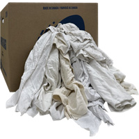 Boîte de chiffons d'essuyage, Ganzie, Blanc, 20 lb FMT Sales Ltd