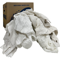 Boîte de chiffons d'essuyage, Tissu &eacute;ponge, Blanc, 10 lb FMT Sales Ltd