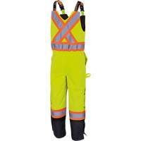 5041BB Waterproof Quilted Bib Pants, Polyester, Large, High Visibility Lime-Yellow FMT Sales Ltd