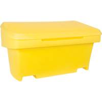 Heavy-Duty Outdoor Salt and Sand Storage Container, 24" x 48" x 24", 10 cu. Ft., Yellow FMT Sales Ltd