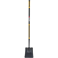 Pro Square Point Shovel, Fibreglass, Tempered Steel Blade, Straight Handle, 48" Long FMT Sales Ltd