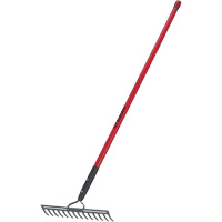 Level Rake, Fibreglass Handle, 14" W, Forged Steel Blade, 14 Tines FMT Sales Ltd