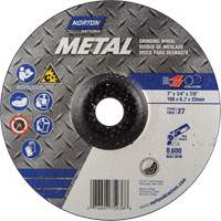 Meules &agrave; moyeu d&eacute;port&eacute; en m&eacute;tal, 7" x 1/4", Arbre 7/8", Oxyde d'aluminium, Type 27 FMT Sales Ltd