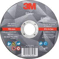 Silver Cut-Off Wheel, 4-1/2" x 0.045", 7/8" Arbor, Type 1, Ceramic, 13300 RPM FMT Sales Ltd