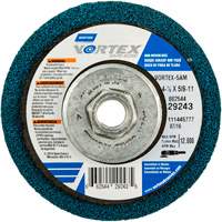 Meule abrasive non tiss&eacute;e &agrave; moyeu d&eacute;port&eacute; Vortez Rapid Blend, 4-1/2" dia., Grain 100-120, Oxyde d'aluminium FMT Sales Ltd