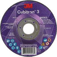 Cubitron 3 Depressed Centre Grinding Wheel, 4-1/2" x 1/4", 7/8" Arbor, Ceramic, Type T27 FMT Sales Ltd