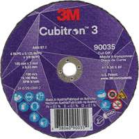 Cubitron 3 Cut-Off Wheel, 4" x 1/8", 3/8" Arbor, Type T1, Ceramic, 21000 RPM FMT Sales Ltd
