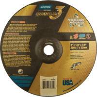 Quantum 3 SG Depressed Center Grinding Wheel, 9" x 1/4", 7/8" Arbor, Type 28, Ceramic, 6600 RPM FMT Sales Ltd