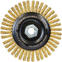 Spark-Free Brass Wire Wheel, 6" Dia. x 5/8"-11 Arbor FMT Sales Ltd