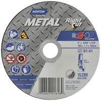 Metal RightCut Right Angle Cut-Off Wheel, 4-1/2" x 0.04", 7/8" Arbor, Type 01/41, Aluminum Oxide, 13580 RPM FMT Sales Ltd