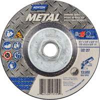 Meule pour le m&eacute;tal, 4-1/2" x 1/4", Arbre 5/8"-11, Oxyde d'aluminium, Type 27 FMT Sales Ltd