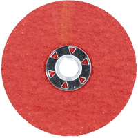 Disque de verrouillage en fibres avec fixation Speed-Change, 4-1/2" dia., Grain 24, C&eacute;ramique d'alumine FMT Sales Ltd