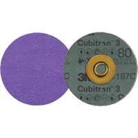 Disque en fibre Roloc Cubitron 3, 3" dia., Grain 80+, C&eacute;ramique FMT Sales Ltd