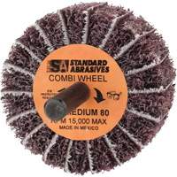 Roue Combi Buff and Blend 898001 Standard Abrasives, 2" dia. x 1" la, Arbre 1/4", Oxyde d'aluminium FMT Sales Ltd