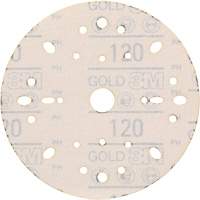Disque abrasif dor&eacute; Hookit, dia 6", Grain 120, Oxyde d'aluminium, Poids C FMT Sales Ltd