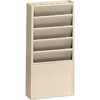 Literature Storage Racks, Stationary, 5 Slots, Steel, 9-3/4" W x 4-1/8" D x 21" H FMT Sales Ltd