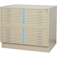 Classeurs en acier pour plans, 10 Tiroirs, 46-3/8" la x 35-3/8" p x 16-1/2" h FMT Sales Ltd