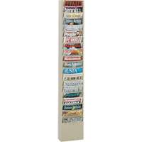 Literature Rack, Wall Mount, 20 Slots, Steel, 9-3/4" W x 4-1/8" D x 58" H FMT Sales Ltd