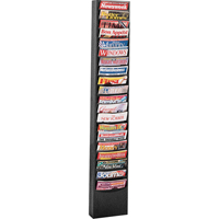 Literature Storage Racks, Stationary, 20 Slots, Steel, 13-1/8" W x 4-1/8" D x 58 1/2" H FMT Sales Ltd