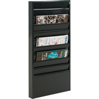 Literature Storage Racks, Stationary, 10 Slots, Steel, 13-1/8" W x 2" D x 26-1/4" H FMT Sales Ltd