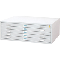Classeurs En Acier Pour Plans-5 Tiroirs, 5 Tiroirs, 53-3/8" la x 41-3/8" p x 16-1/2" h FMT Sales Ltd