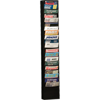 Literature Storage Racks, Stationary, 20 Slots, Steel, 9-3/4" W x 4-1/8" D x 58" H FMT Sales Ltd